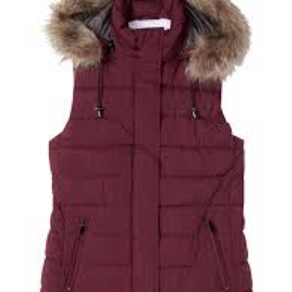 Banana Republic - Burgundy Puffer Vest - Small - No Hood - Picture 3 of 4
